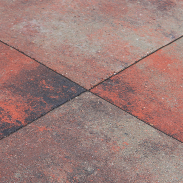 Carré 50x50x5cm Nero Rosso