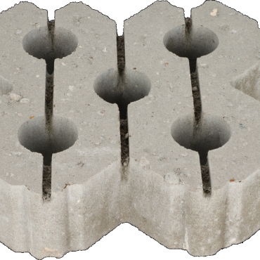 Grasbetontegel type W 40x40x12(rondom hol-dol + bovenzijde vlak) K85911  BK25