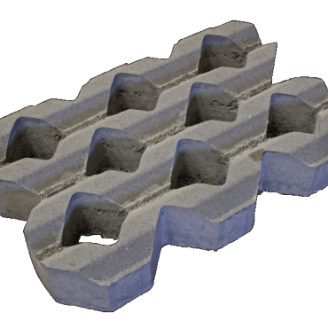 Grasbetontegel type A 40x60x10  BK5 vierkante gaten