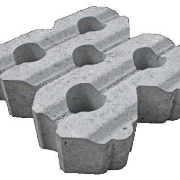 Grasbetontegel type H 40x40x12(rondom hol-dol) K85911  BK25