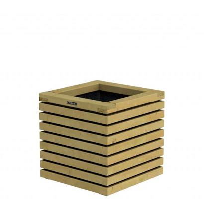 Bloembak Elan 50 Excellent, 50 x 50 x 50 cm, groen geïmpregneerd.