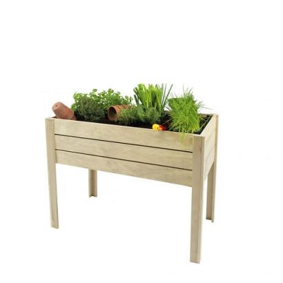 Minigarden op poten grenen 80 x 100 x 50 cm (HxBxD), groen geïmpregneerd.