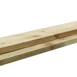 Midden-Europees vuren fijnbezaagde plank 1,9 x 20 x 180 cm, groen geïmpregneerd