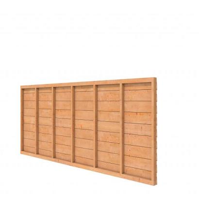 Douglas wandpakket tbv enkelzijdige wand kapschuur Comfort 371x162 cm, kleurloos geïmpregneerd