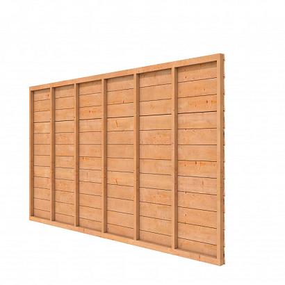 Douglas wandpakket tbv enkelzijdige wand Comfort/DHZ 371x224 cm, kleurloos geïmpregneerd