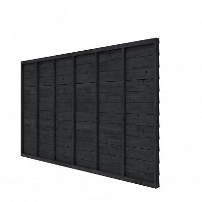 Douglas wandpakket tbv enkelzijdige wand Comfort/DHZ 371x224 cm, zwart geïmpregneerd