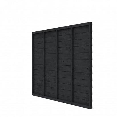 Douglas wandpakket tbv enkelzijdige wand Comfort/DHZ 246,5x224 cm, zwart geïmpregneerd
