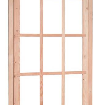 Douglas 9-ruits uitzetraam, 89,8 x 136,3 cm, kleurloos geïmpregneerd.