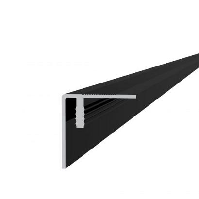 Aluminium hoekprofiel/plint 4 x 4 x 300 cm, antraciet.