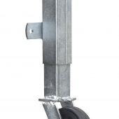 Steunwiel tbv houten poort, geveerd