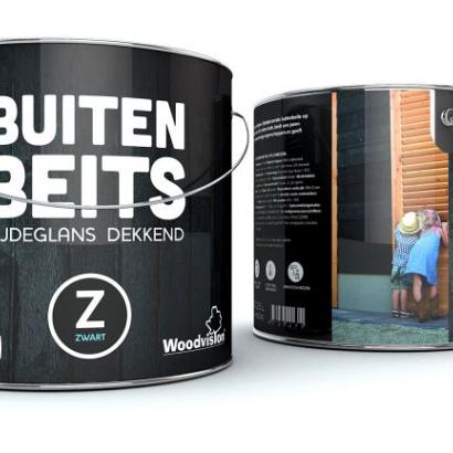 Douglas buiten beits 2,5 liter, grijs RAL 7037.