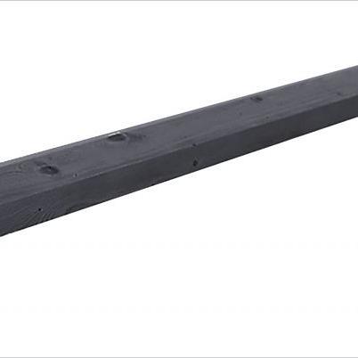 Grenen geschaafde afdekkap met sponning (6,2 cm) 3,5 x 8,5 x 180 cm tbv rechtscherm, zwart gedompeld