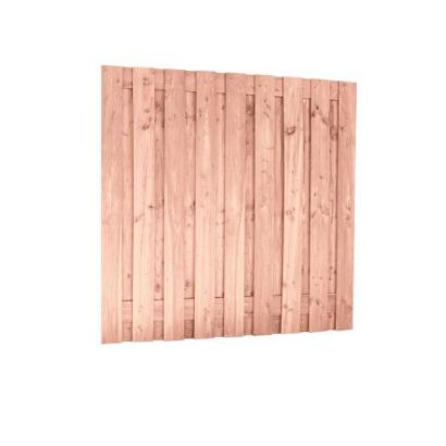 Douglas fijnbezaagd plankenscherm 19-planks 15 mm, 180 x 180 cm tbv betonsysteem, onbehandeld