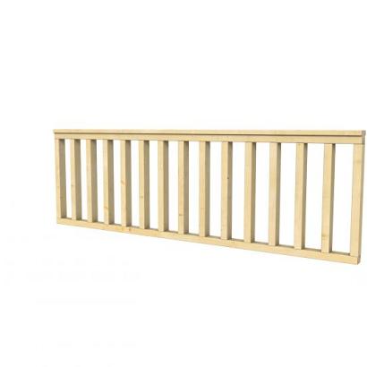 Hekwerk recht vuren type B, 228,5 x 73 cm, onbehandeld.