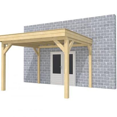 Buitenverblijf aan huis Premium I, vuren, basismodel L/D, 357x299 cm, onbehandeld.