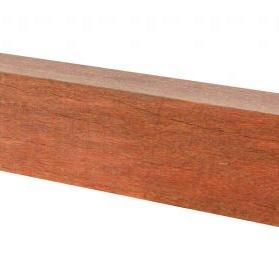 Azobe/Okan Hardhouten paal met diamantkop, 12 x 12 x 300 cm.