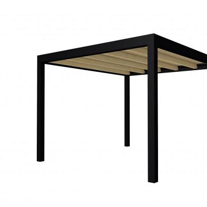 Buitenverblijf plat dak Allure I, vuren, basismodel XL/C, 303x353 cm, kleurloos geïmpregneerd.