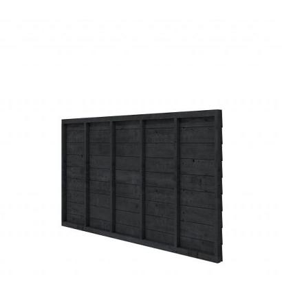 Douglas wandpakket tbv enkelzijdige wand kapschuur Comfort 278,5x162 cm, zwart geïmpregneerd
