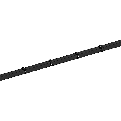 Hillfence metalen hoekpaal, inclusief aansluitingset en afdekkap, 6 x 6 x 240 cm, zwart.