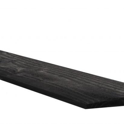 Douglas Zweeds rabat 1 zijde geschaafd, 1 zijde fijnbezaagd 1,1-2,7 x 19,5 x 400 cm, zwart gedompeld.