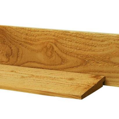 Douglas Zweeds rabat 1 zijde geschaafd, 1 zijde fijnbezaagd 1,1-2,7 x 19,5 x 500 cm, groen geïmpregneerd.