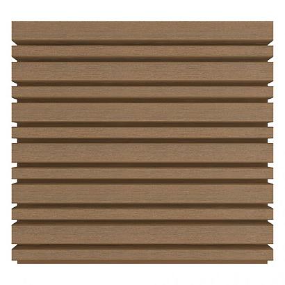 NewTechWood HKC co-extrusie wand bekleding castellation 4325 profiel, 2,5 x 19,6 x 290 cm, Teak.
