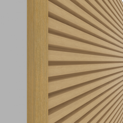 NewTechWood aluminium co-extrusie eindprofiel tbv Castellation PRO, 5 x 5 x 300 cm, Red Cedar