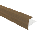 NewTechWood aluminium co-extrusie eindprofiel t.b.v. Castellation PRO, 5 x 5 x 300 cm, Teak.