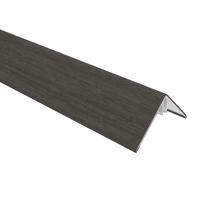 NewTechWood aluminium co-extrusie hoekprofiel t.b.v. Castellation PRO, 6 x 6 x 300 cm, Silver Gray.