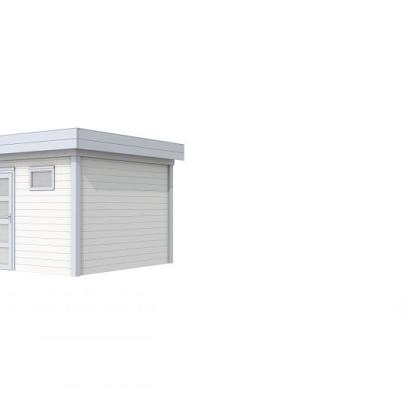 Vuren Topvision Tapuit, 300 x 300 cm, wanden wit en basis lichtgrijs.