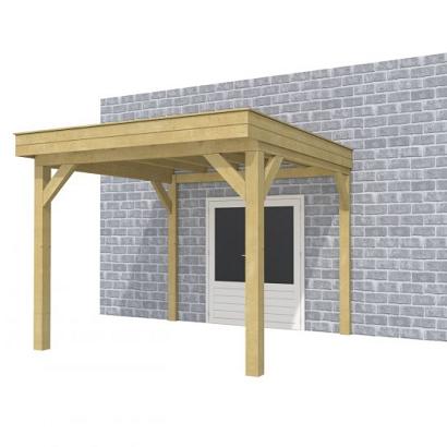 Buitenverblijf aan huis Premium I, vuren, basismodel L/C, 307x299 cm, groen geïmpregneerd.