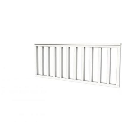 Hekwerk recht vuren type A, 178,5 x 73 cm, wit gespoten.