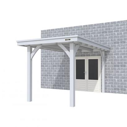 Buitenverblijf aan huis Excellent I, vuren, basismodel XXL/A, 207x392 cm, lichtgrijs gespoten.