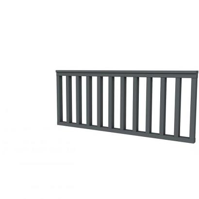 Hekwerk recht vuren type A, 178,5 x 73 cm, antraciet gespoten.