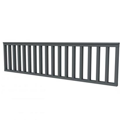 Hekwerk recht vuren type C, 278,5 x 73 cm, antraciet gespoten.