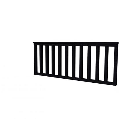 Hekwerk recht vuren type A, 178,5 x 73 cm, zwart gespoten.
