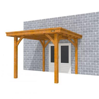 Buitenverblijf aan huis Excellent I, douglas, basismodel L/B, 257x299 cm, transparant gespoten.