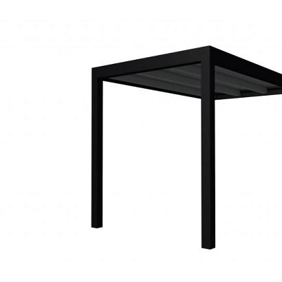 Buitenverblijf plat dak Allure I, vuren, basismodel XL/A, 203x353 cm, antraciet gespoten.