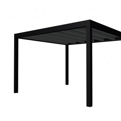 Buitenverblijf plat dak Allure I, vuren, basismodel XL/D, 353x353 cm, antraciet gespoten.