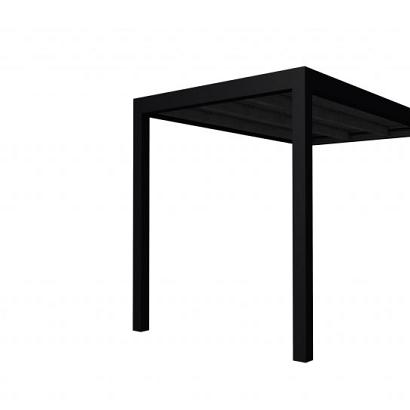 Buitenverblijf plat dak Allure I, douglas, basismodel XL/A, 203x353 cm, zwart geïmpregneerd.