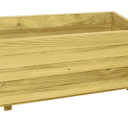 Bloembak rechthoek 39 x 100 x 50 cm (HxBxD), groen geïmpregneerd.