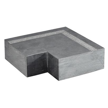 Blue Stone traptrede gezoet + anti-slip rand hoekstuk 50/35x15 cm.