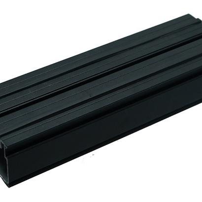 Structusol XL alu profiel ZWART ST45 lengte 2,4 m met rubber