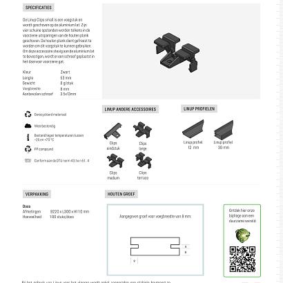 Linup clips wand & plafond small