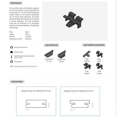 Linup clips wand & plafond large