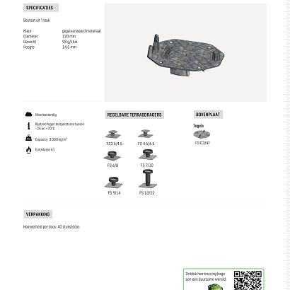 Firesol bovenplaat FSCPV+ hout aluminium met zijfixatie