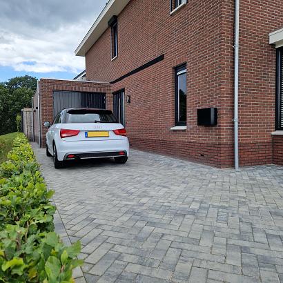 Longstone opritsteen 7 cm grijs/zwart