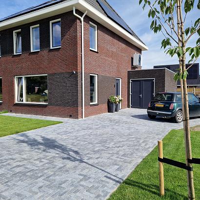 Stonique trommel dikformaat 6 cm grijs/zwart