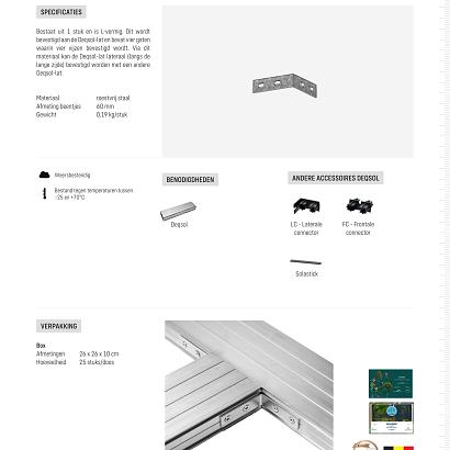 Deqsol connector LC inox L lateraal