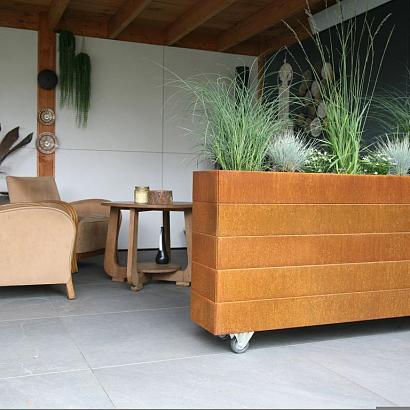 Plantenbak Modulair Corten 240x60x56 cm